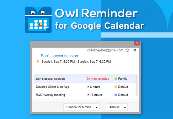 Push Notification in Owl Reminder!